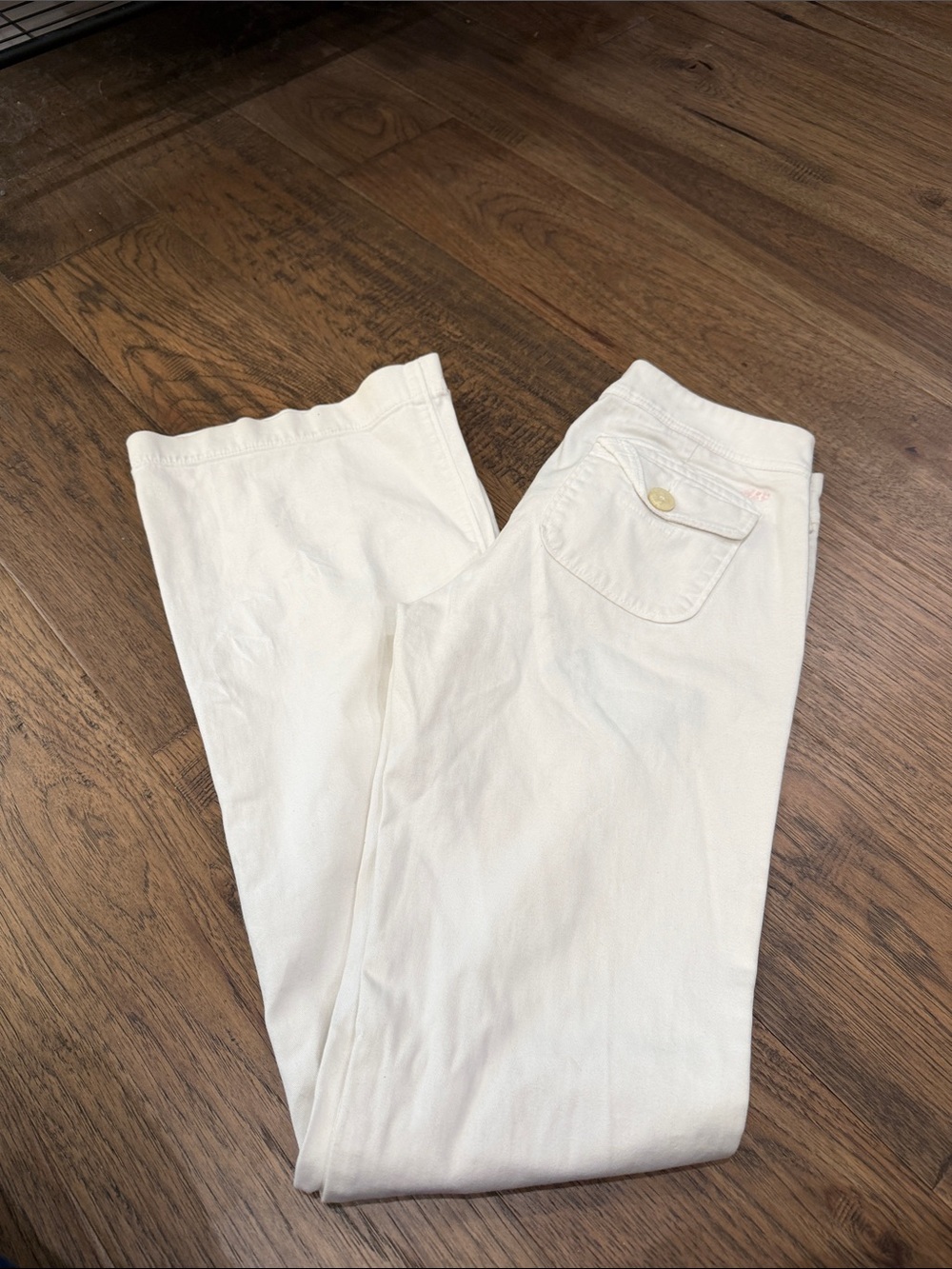 Abercrombie & Fitch Cream Straight-Leg Pants